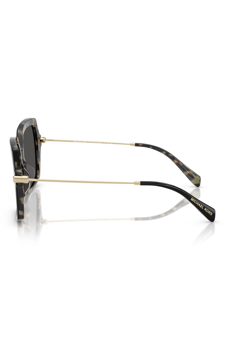 Michael Kors Quogue 57mm Square Sunglasses, Alternate, color, Black/ Amber Tortoise / Grey