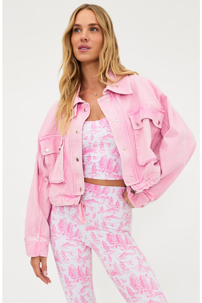 Isola Crop Jacket, Alternate, color, PINK SANDS