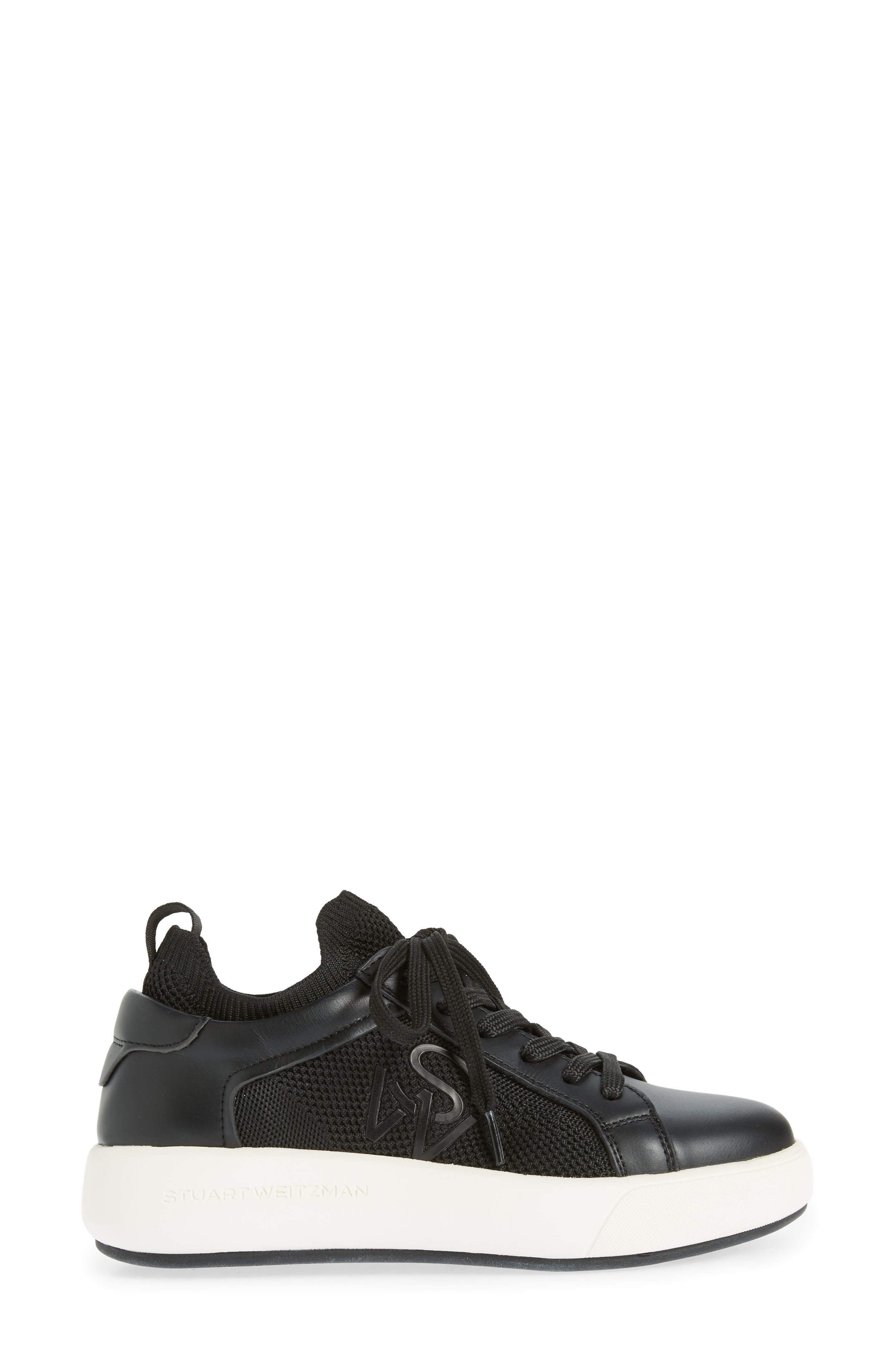 Stuart Weitzman 5050 Pro Sneaker, Alternate, color, Black Knit