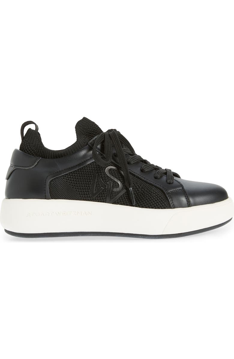 Stuart Weitzman 5050 Pro Sneaker, Alternate, color, Black Knit