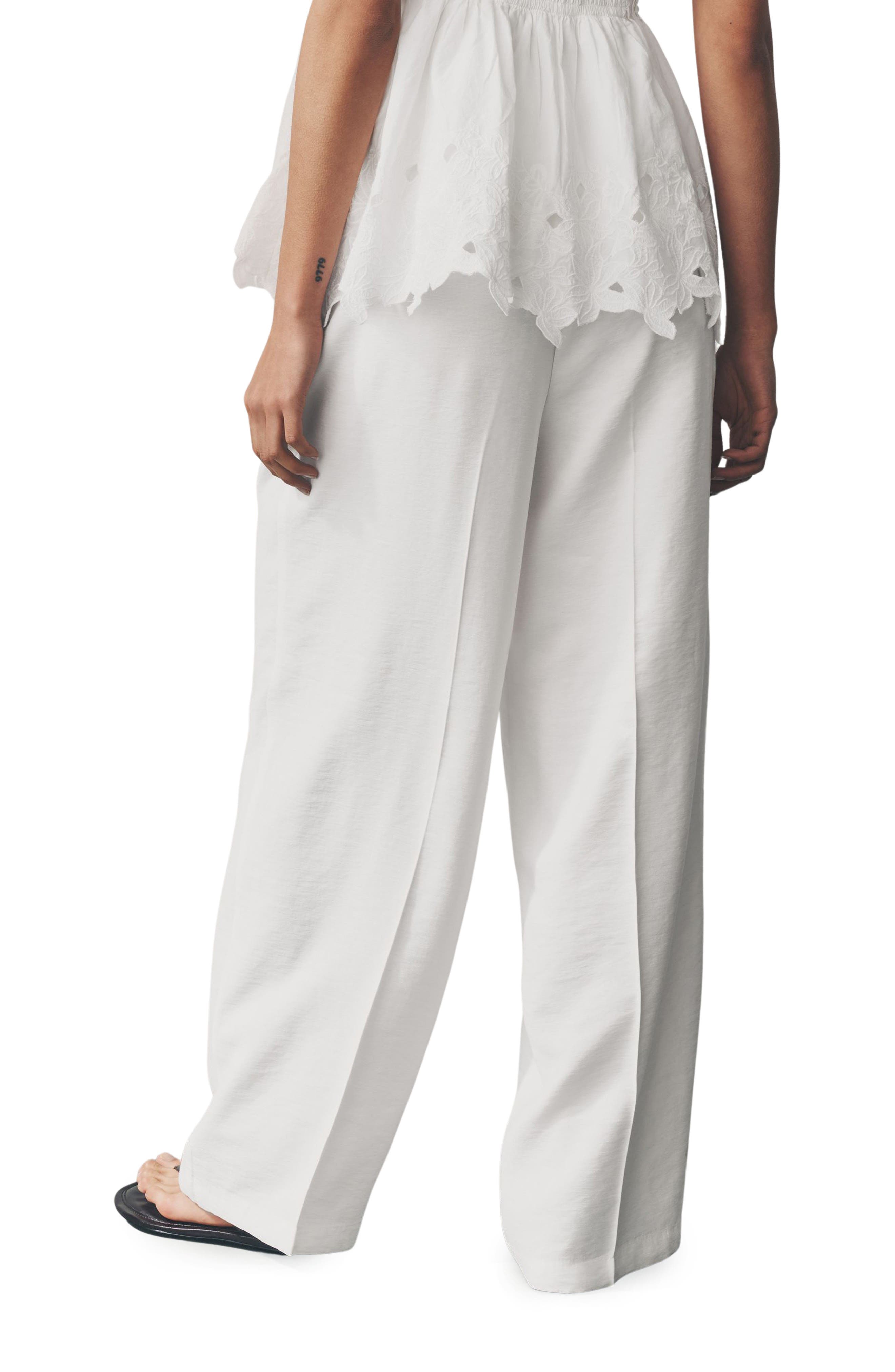 Elasticized Back Wide Leg Tailored Pants - image 2