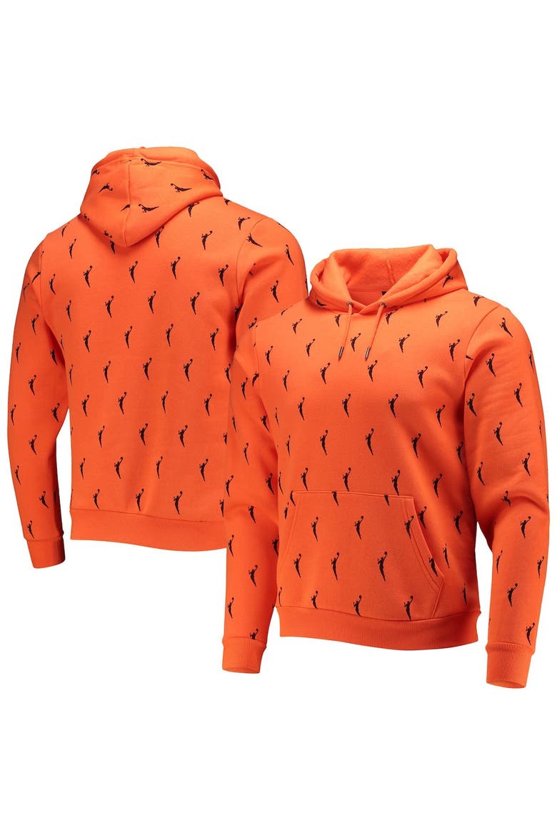 Orange WNBA Allover Logowman Pullover Hoodie, Main, color, Orange