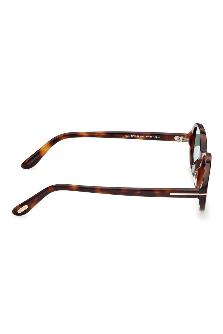 49mm Small Iggy Oval Sunglasses, Alternate, color, SHINY BLONDE HAVANA/ EMERALD