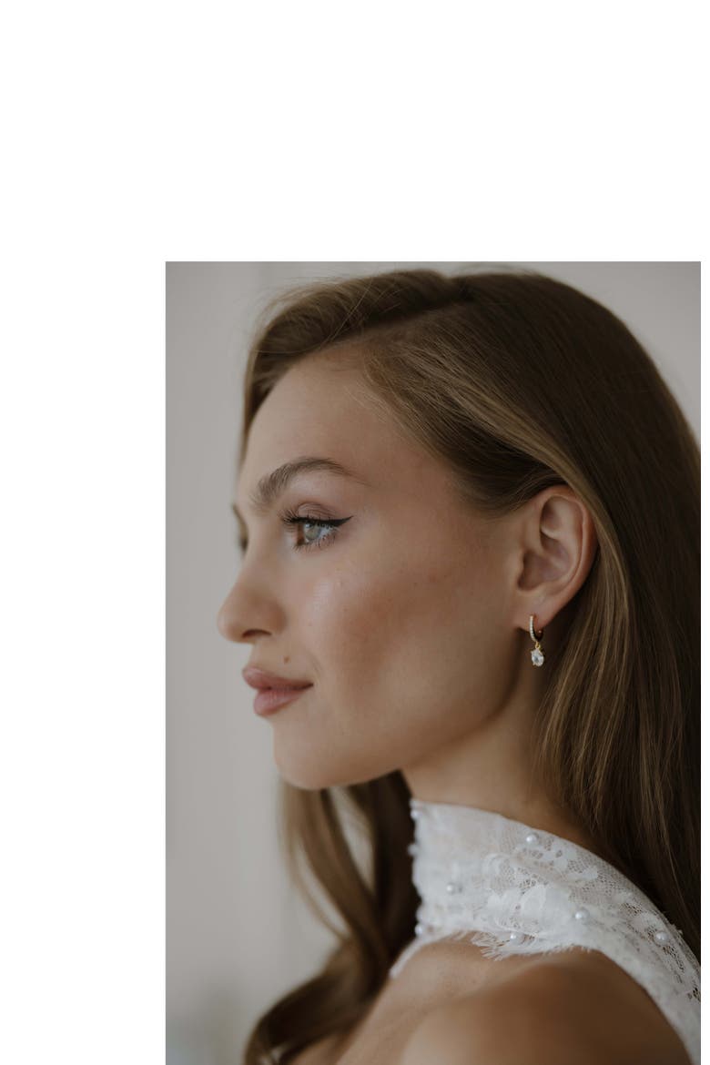 Duchess Crystal Drop Earrings, Alternate, color, Gold