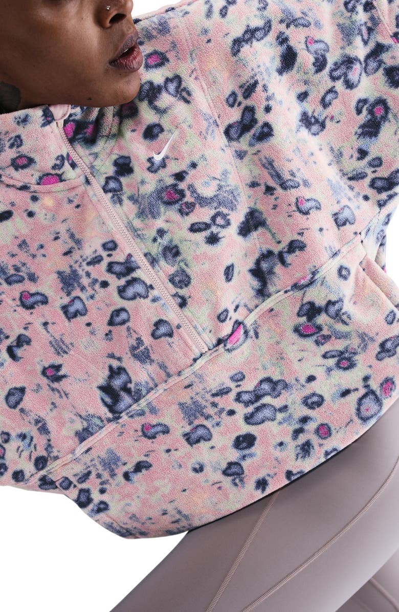 Nike One Half Zip Polar Jacket, Alternate, color, Silt Red/ Royal Pulse