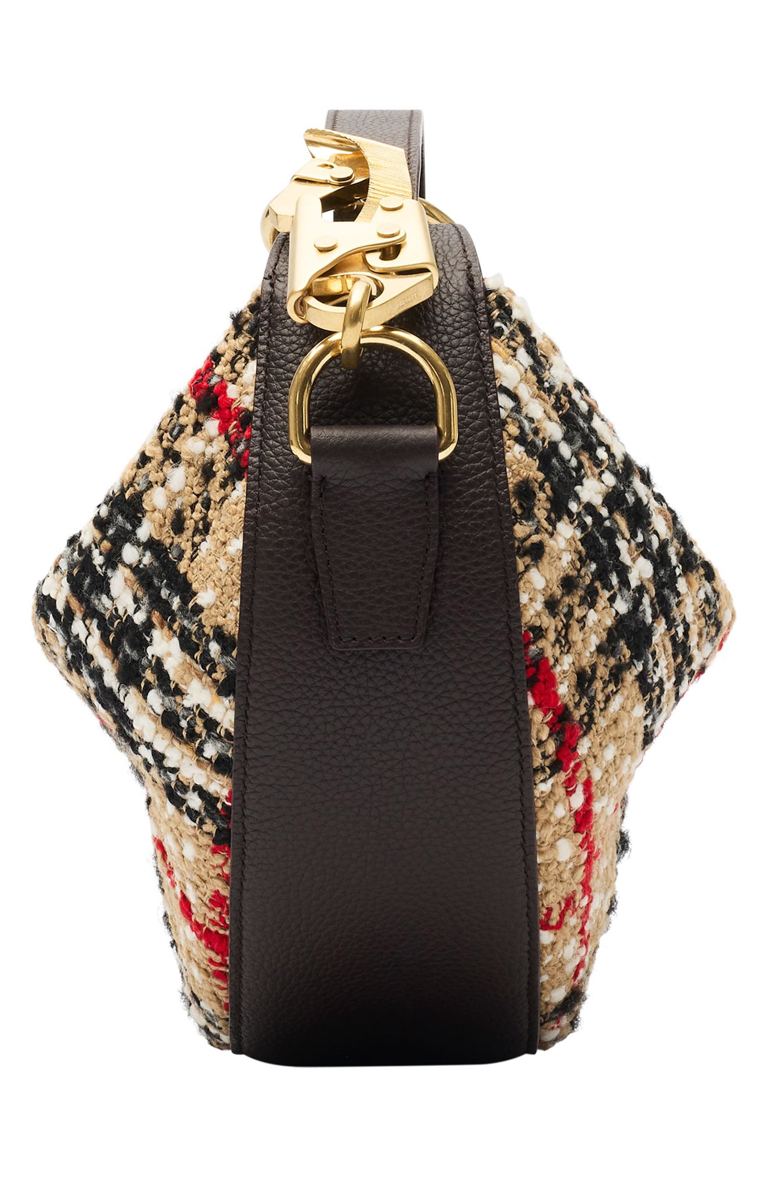 Burberry Knight Check Bouclé Bag, Alternate, color, 