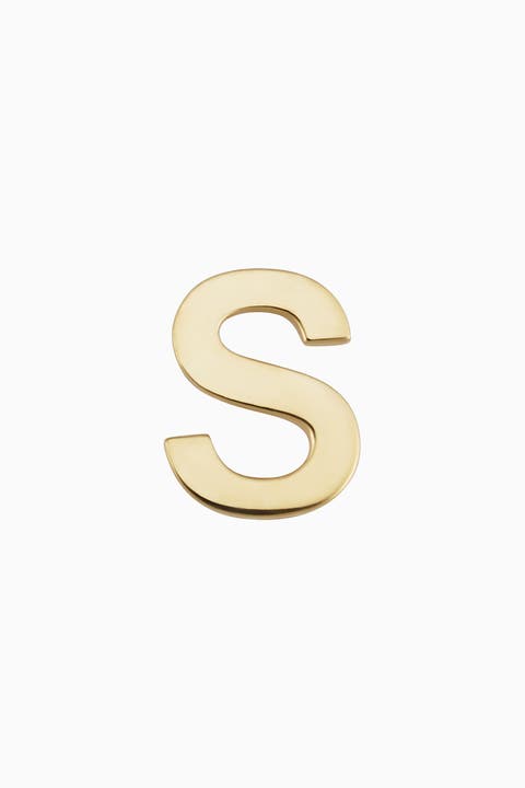 14K Gold Initial Reaction Single Stud
