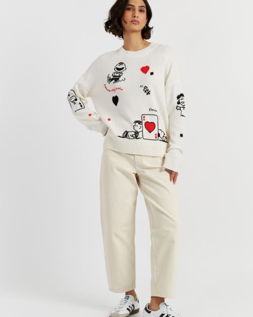 Chinti & Parker X Peanuts Crew-neck Sweater In White