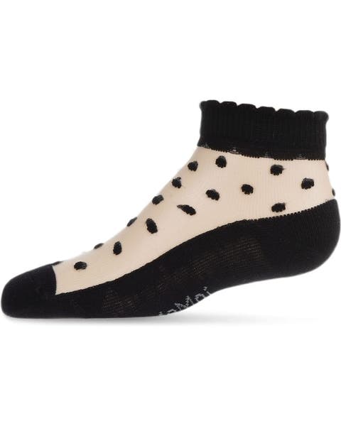 Kid's Flocked Dot Anklet with Scalloped Cuff (Toddler, Little Kid & Big Kid)