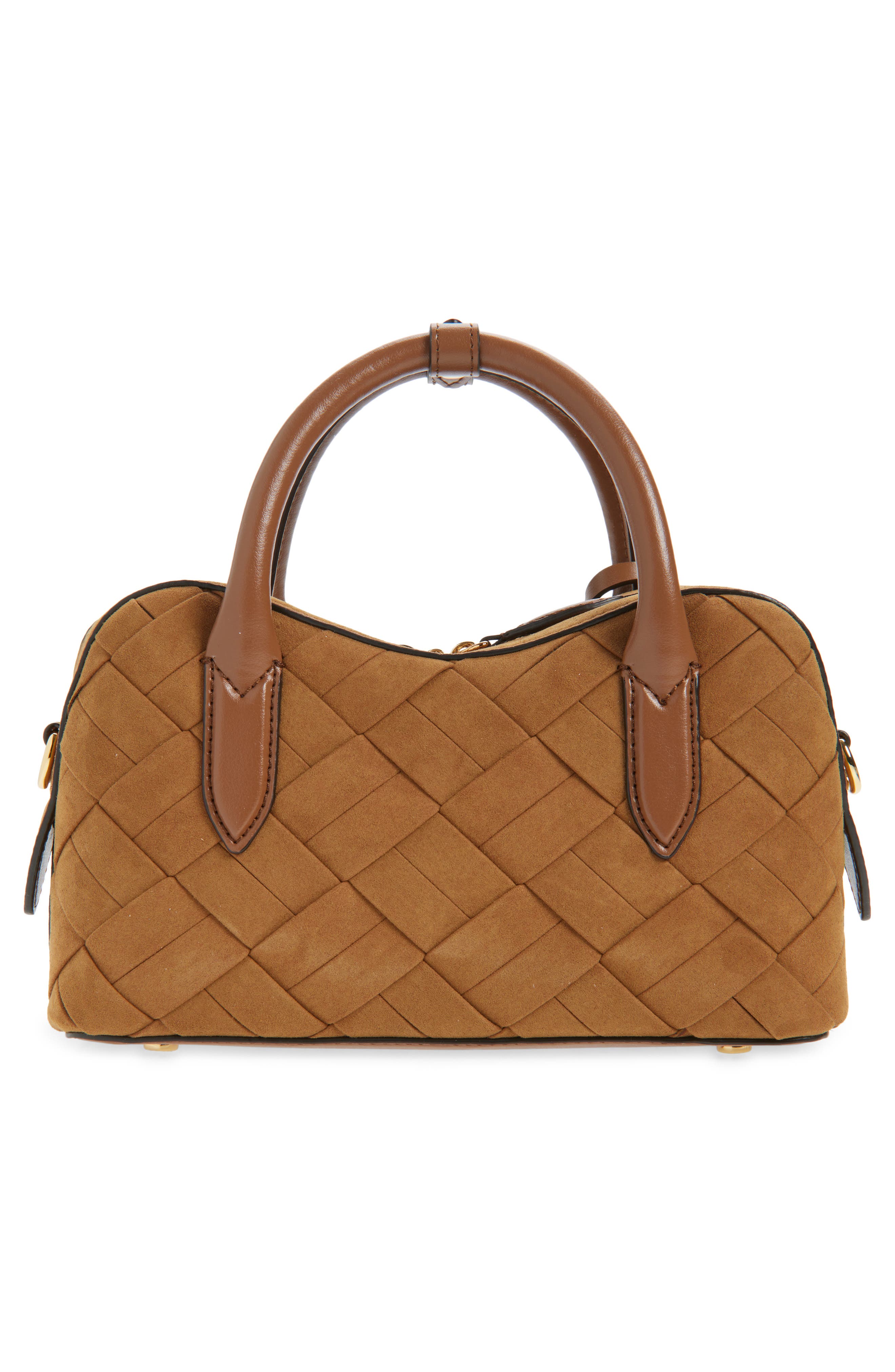 Stella McCartney Small Ryder Woven Bag, Alternate, color, Brandy