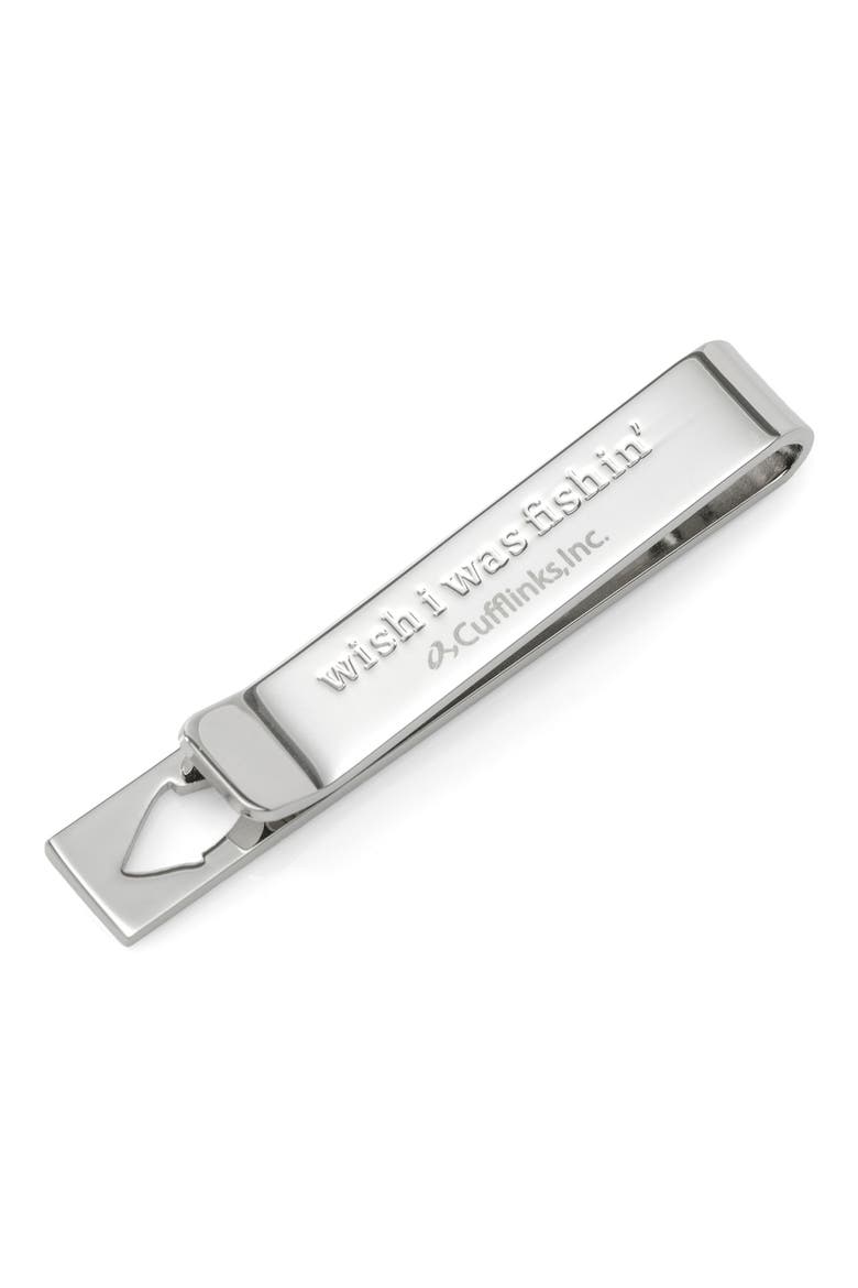 Fishing Tie Bar, Alternate, color, SILVER