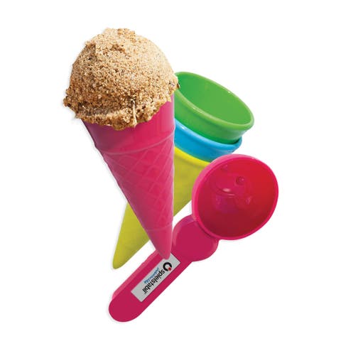 Ice Cream Duo Toddler Beach Ice Cream Toy Sand Toys with 4 Cones & Scooper, Ideal Toddler Outdoor Toys from 18 months+ Made in Germany