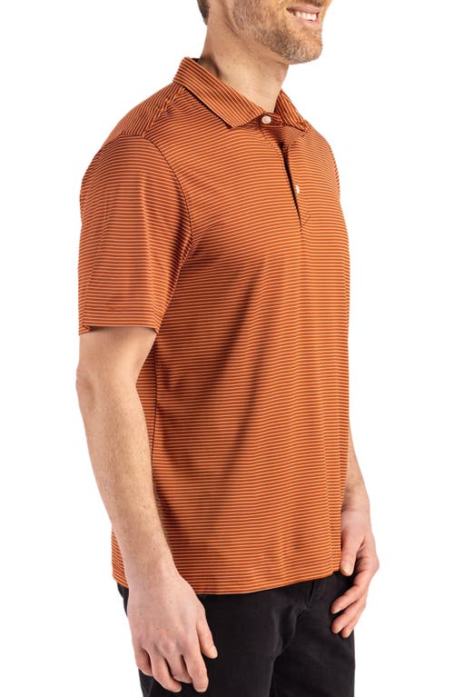 CUTTER & BUCK CUTTER & BUCK FORGE FINE LINE STRIPE RECYCLED BLEND POLO