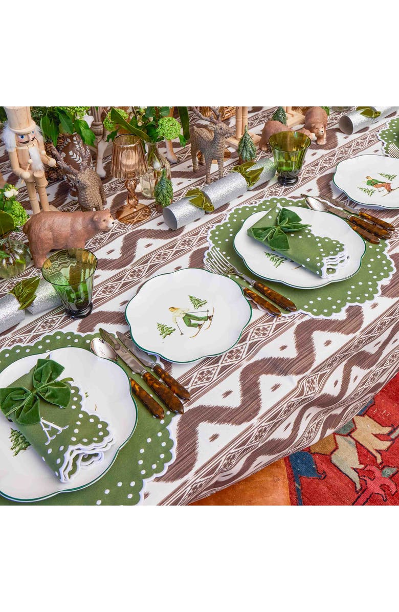 Mrs. Alice Esmerelda Green Placemats, Alternate, color, Green