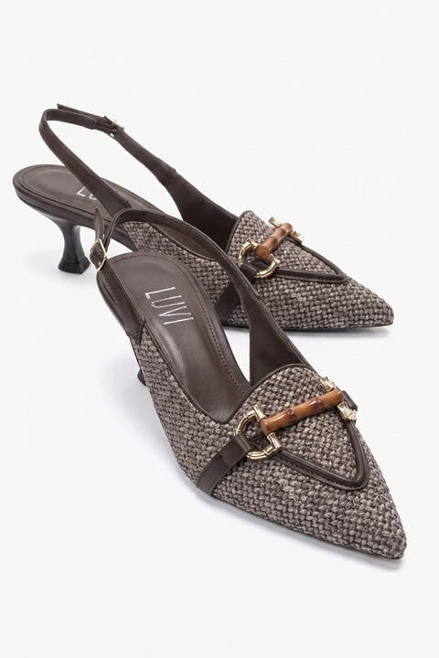 Osca Pointed Toe Buckled Slingback Pump