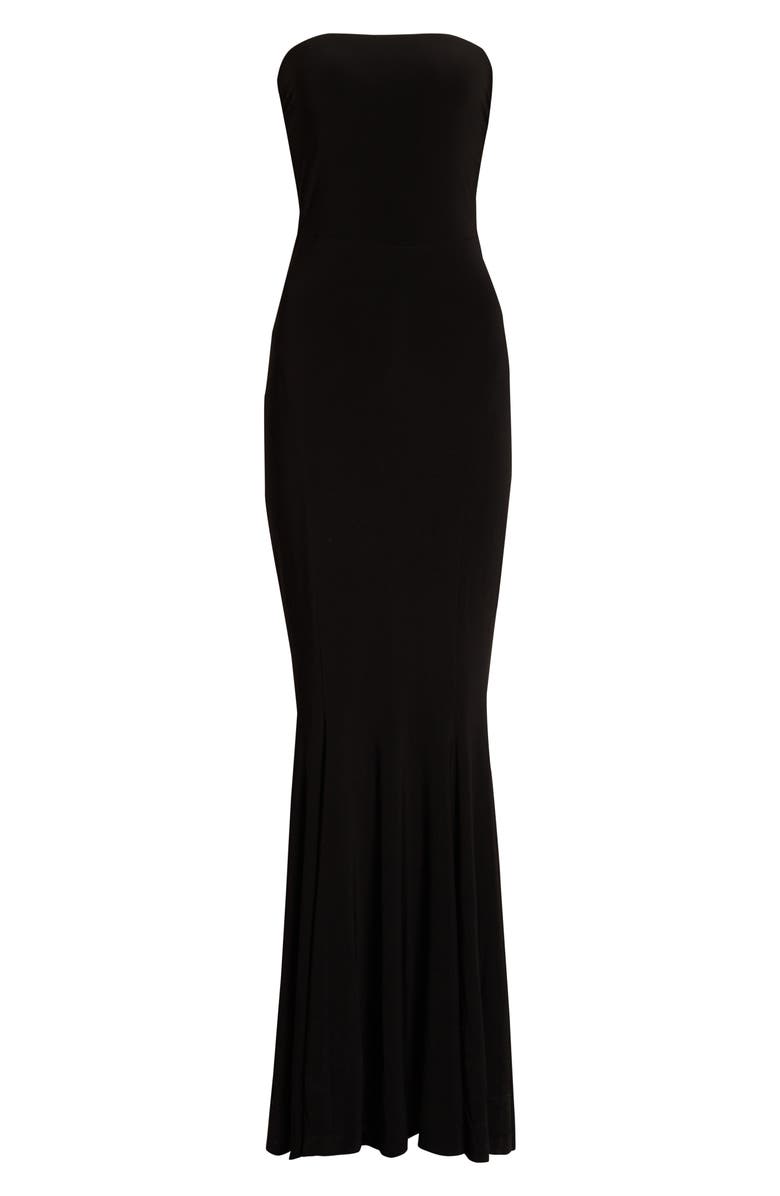 Norma Kamali Strapless Fishtail Gown, Alternate, color,