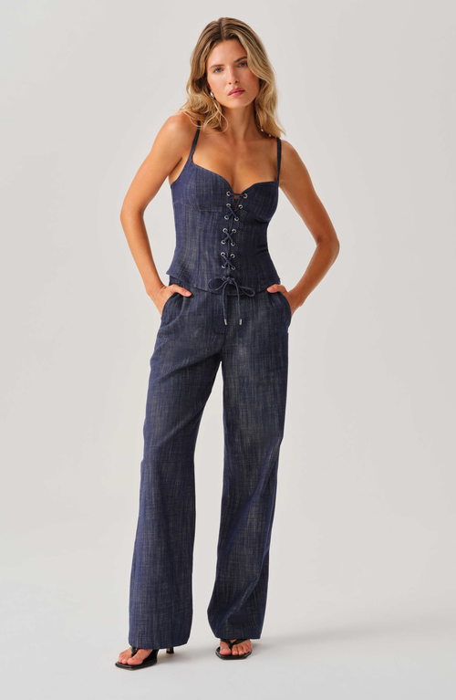 Leman Mercer Juliette Top In Blue