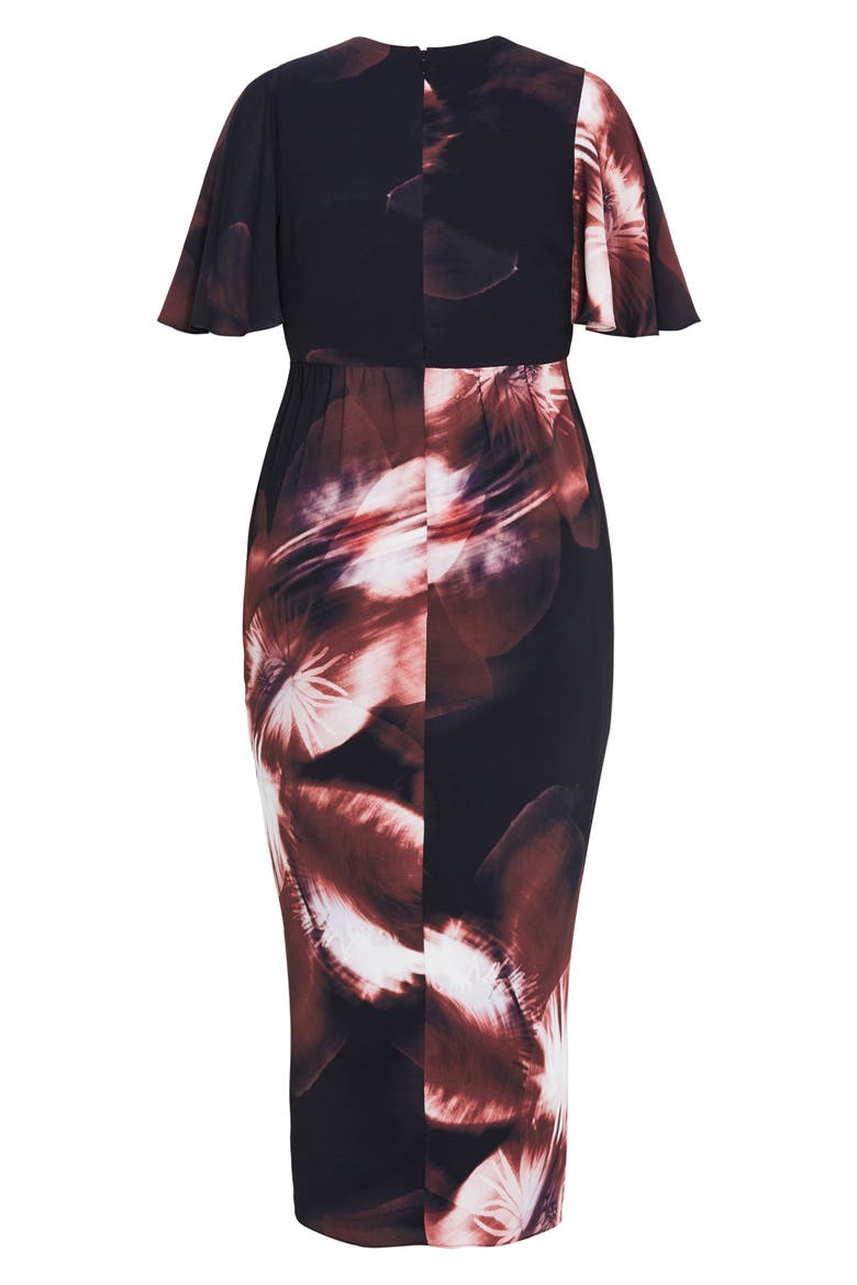 Braelynn Floral Print Maxi Dress, Alternate, color, SUEDED ROSE