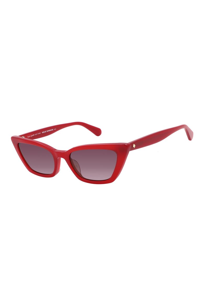 genell 52mm gradient cat eye sunglasses, Alternate, color, RED/ PINK
