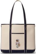 Polo Ralph Lauren Small Polo Bear Canvas Shopper Tote