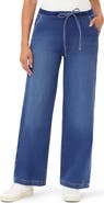 Kensie Drawstring Knit Wide Leg Pants