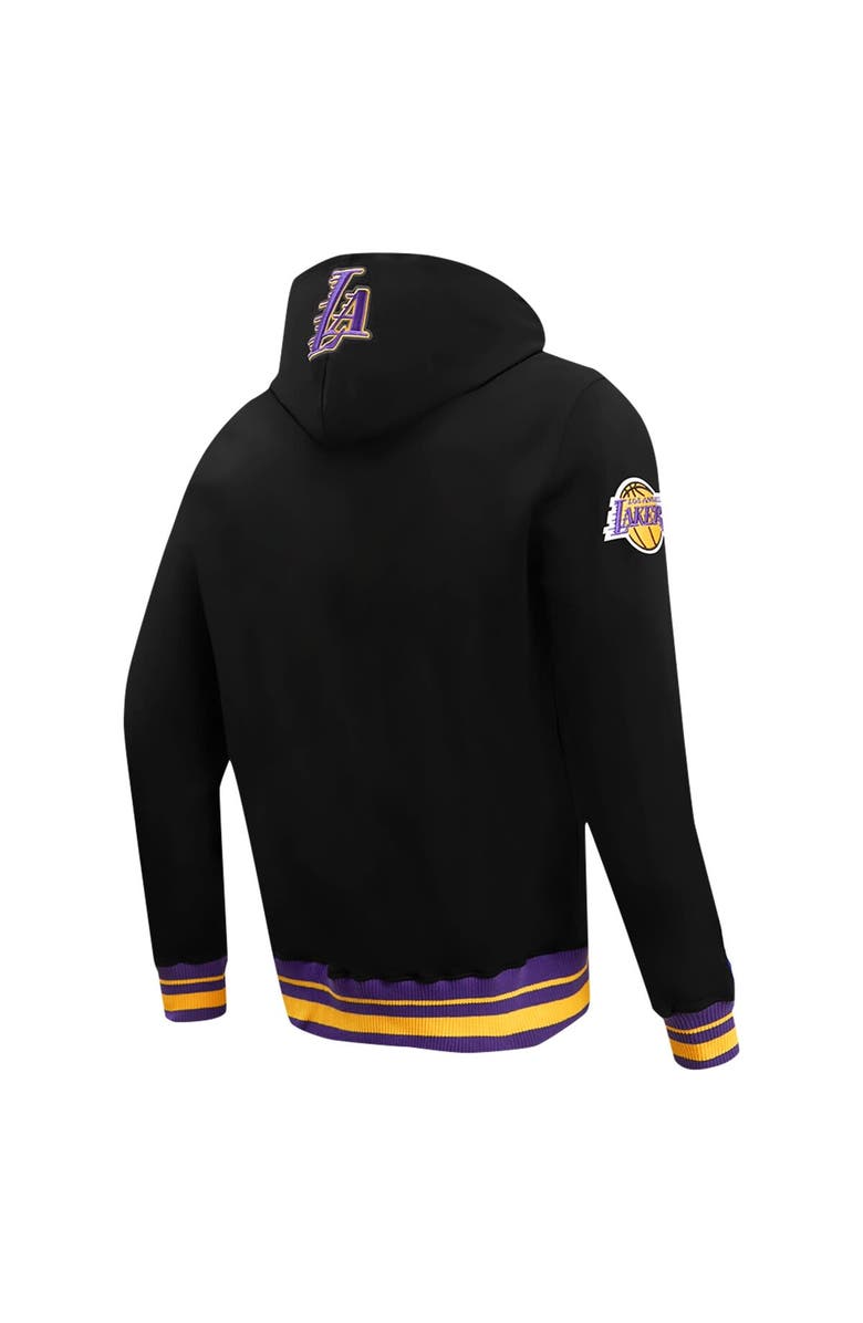 PRO STANDARD Men's Pro Standard Black Los Angeles Lakers Script Tail Pullover Hoodie, Alternate, color, 