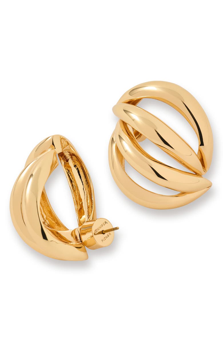 Jennifer Fisher Interocking Small Drop Earrings, Alternate, color, Gold