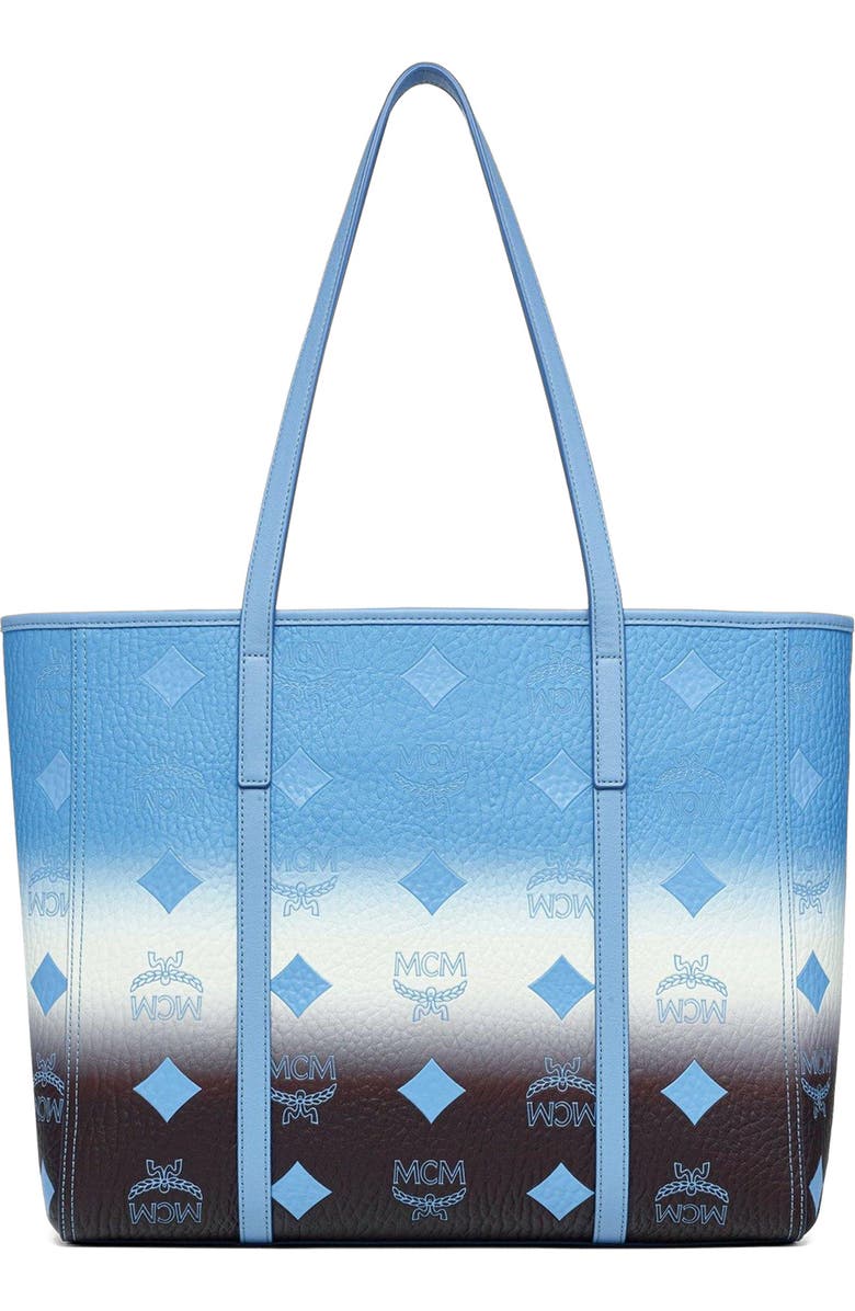 MCM Medium Toni Top-Zip Shopper in Gradation Visetos, Alternate, color, Della Robbia Blue