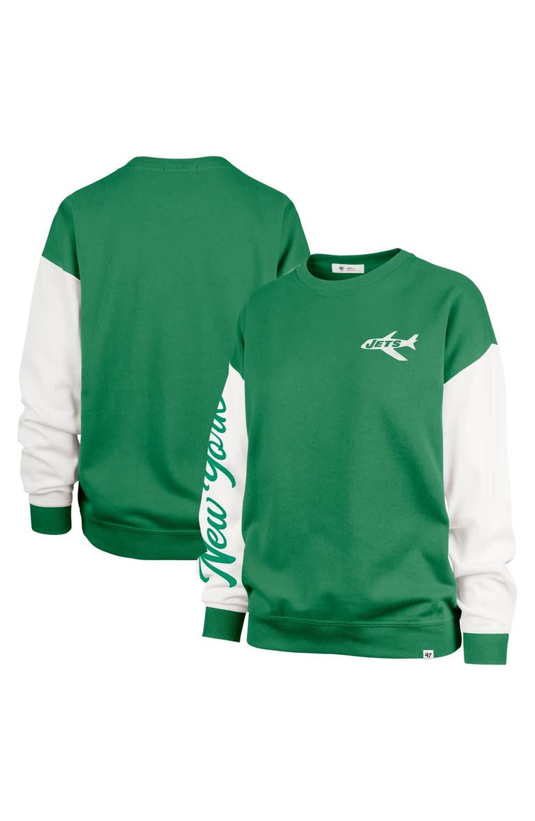 '47 Women's '47  Green New York Jets Double Header Rise Andie Pullover Sweatshirt, Alternate, color, Green