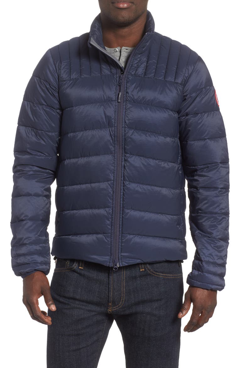 'Brookvale' Slim Fit Packable Down Jacket, Main, color, ADMIRAL BLUE/ BLACK