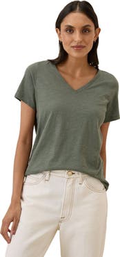 Pact Organic Cotton Featherweight Slub V-Neck Tee