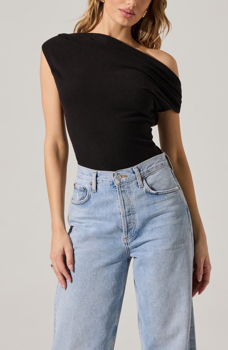 ASTR the Label Off the Shoulder Knit Top, Alternate, color, Black