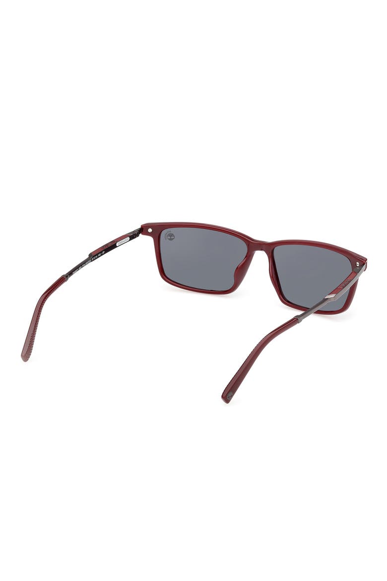 57mm Sunglasses, Alternate, color, SHINY RED / SMOKE POLARIZED
