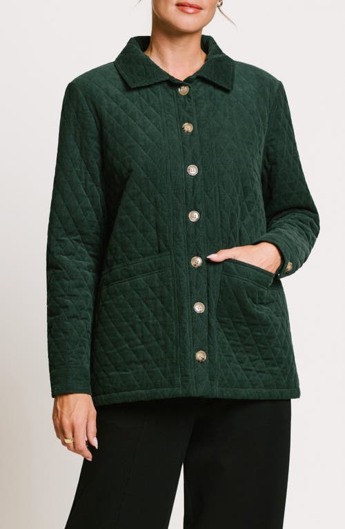 Matty M . Canyon Quilted Corduroy Barn Jacket In Green