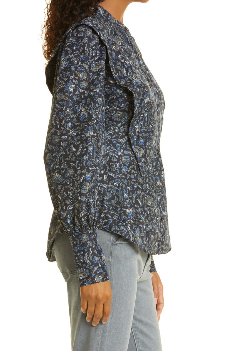 Veronica Beard Drela Print Silk Blouse, Alternate, color,