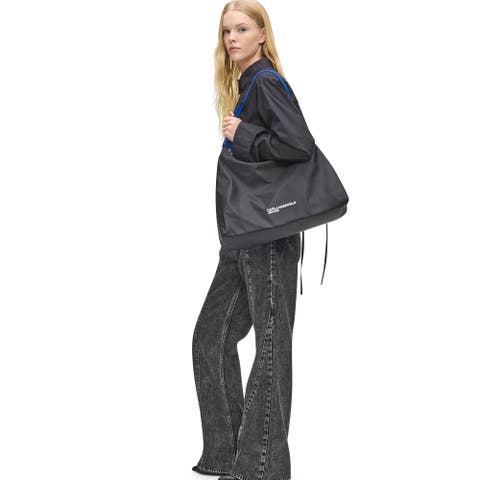 Cord Nylon Large Shoulder Bag