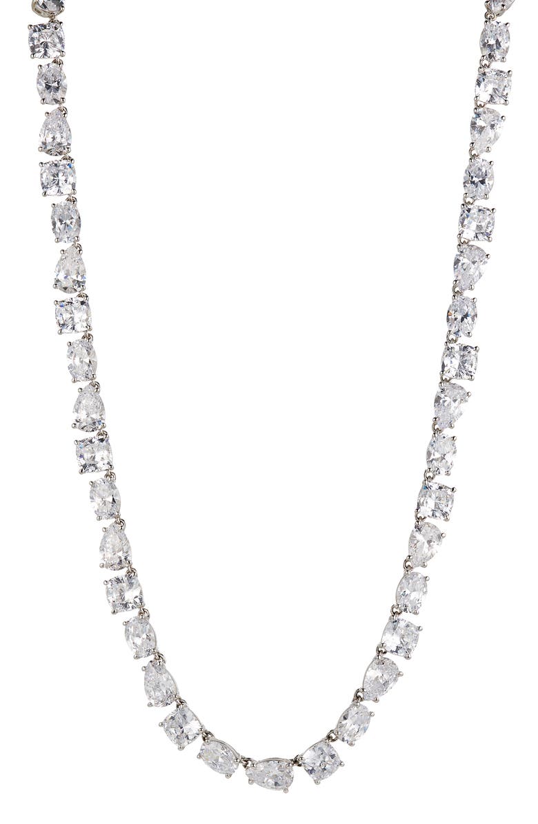 Nadri Shine On Cubic Zirconia Collar Necklace, Main, color, 