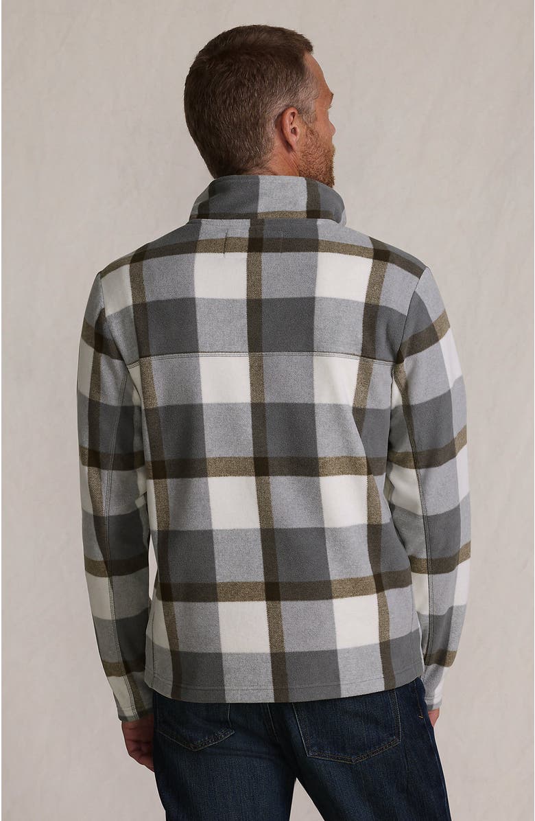 Lands' End Anyweather Fleece Quarter Zip Pullover, Alternate, color, Boulder Gray Glen Plaid