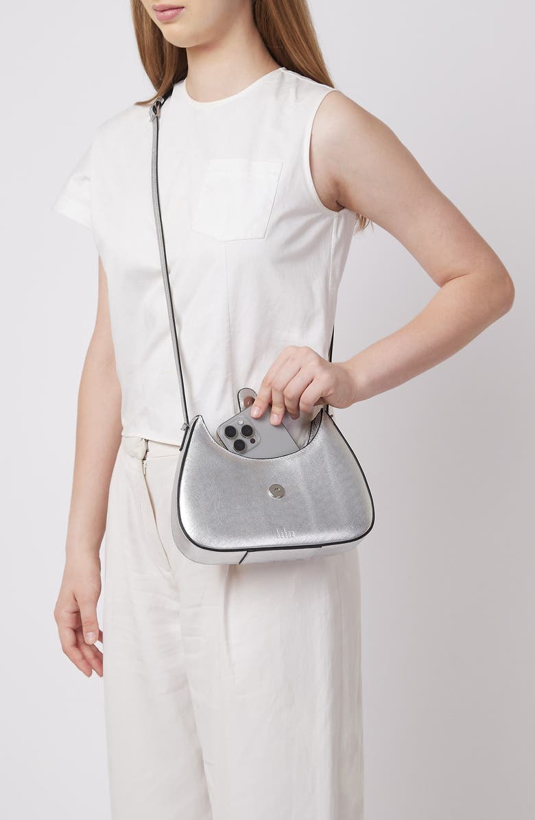 behno Mini Leena Metallic Leather Crossbody Bag, Alternate, color,