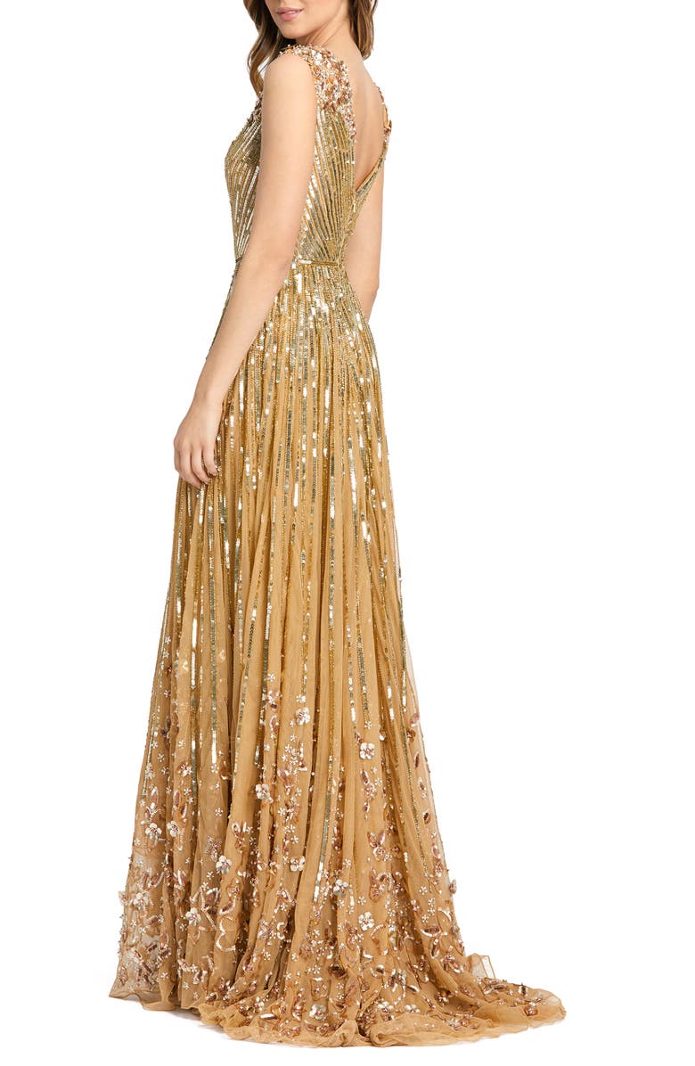 Mac Duggal Sequin Embellished A-Line Gown, Alternate, color, 