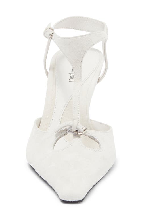 Jeffrey Campbell Petit Ankle Strap Pump In Ivory Suede