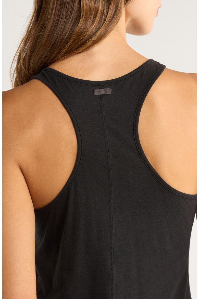 Organic Pima Cotton Curve Hem Tank, Alternate, color, IMMERSED BLACK