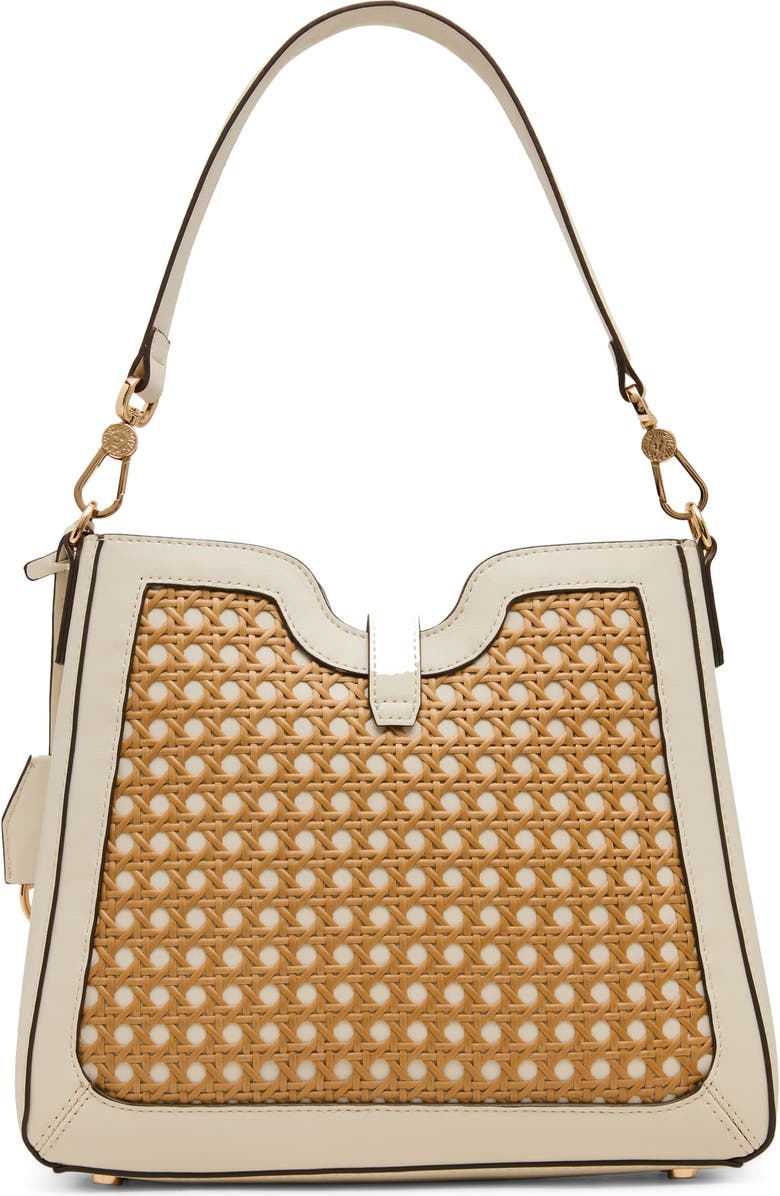 Anne Klein Straw Bucket Bag, Alternate, color, Natural-Pearl White