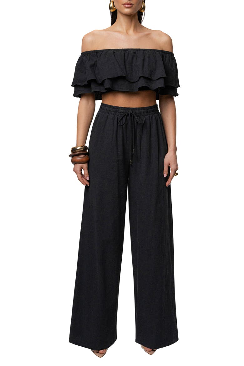 Marina Two-Piece Pant Set, Main, color, Black