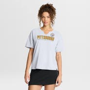 FANATICS Women's Fanatics White Pittsburgh Steelers Redzone Slub Boxy T-Shirt