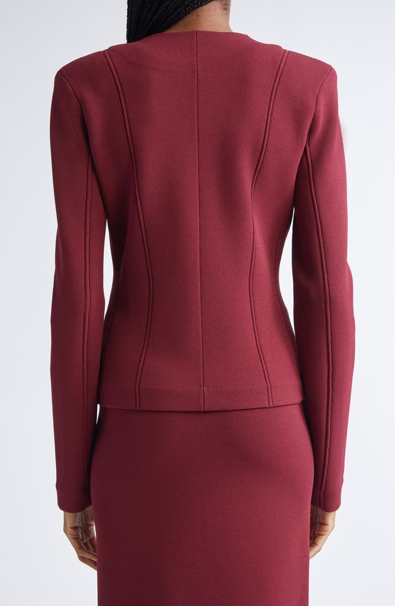 ST. JOHN Kay Santa Roma Knit Jacket, Alternate, color, Bordeaux