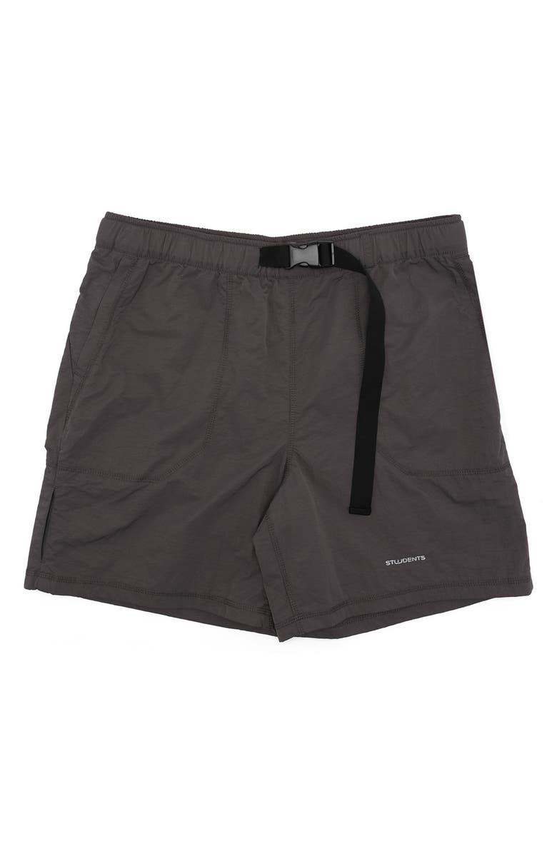 STUDENTS Explore Classic Utility Nylon Shorts, Main, color, Charcoal