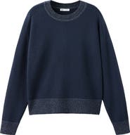 MANGO TEEN Lurex Detail Crewneck Sweater