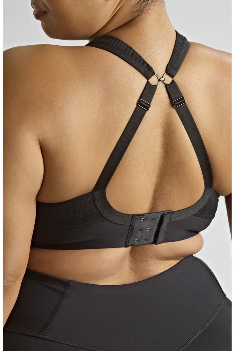Sculptresse Activate Underwire Unlined Sports Bra, Alternate, color, BLACK