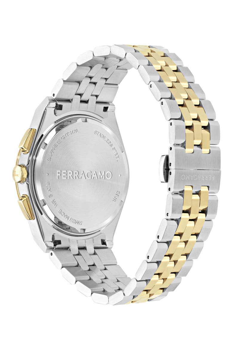 Vega Chronograph Bracelet Watch, 42mm, Alternate, color, GREEN/ TWO TONE